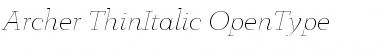 Archer Thin Italic Font