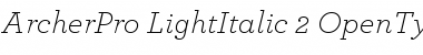 ArcherPro Light Italic Font
