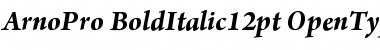 Arno Pro Bold Italic 12pt Font