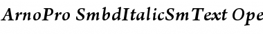 Arno Pro Semibold Italic SmText Font