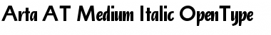 Arta AT Medium Italic Font