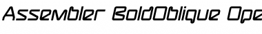 Assembler-BoldOblique Regular Font