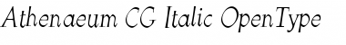 Athenaeum CG Italic Font