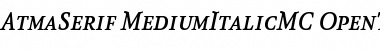 Download AtmaSerif-MediumItalicMC Font