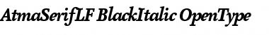 Download AtmaSerifLF-BlackItalic Font