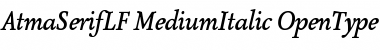 AtmaSerifLF-MediumItalic Regular Font