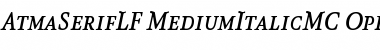 Download AtmaSerifLF-MediumItalicMC Font