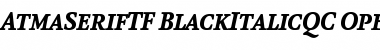 AtmaSerifTF-BlackItalicQC Regular Font