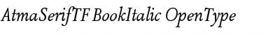 AtmaSerifTF-BookItalic Regular Font