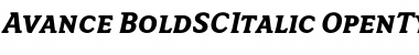 Avance Bold SC Italic Font