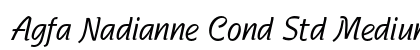 Agfa Nadianne Cond Std Medium (OpenType) Font Preview Agfa Nadianne Cond Std Medium (OpenType) Font Preview