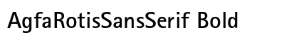 AgfaRotisSansSerif Bold (OpenType) Font Preview AgfaRotisSansSerif Bold (OpenType) Font Preview