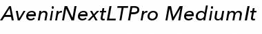Avenir Next LT Pro Medium Italic Font