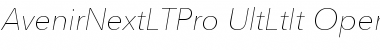 Avenir Next LT Pro Ultra Light Italic Font