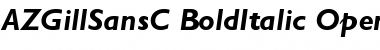 AZGillSansC Bold Italic Font