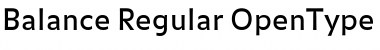 Balance Regular Font