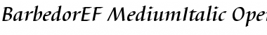 BarbedorEF MediumItalic Font