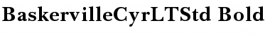 Baskerville Cyrillic LT Std Bold Font