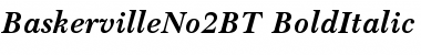 Baskerville No.2 Bold Italic Font