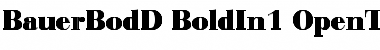Bauer Bodoni D In1 Font
