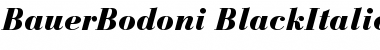 Bauer Bodoni Black Italic Font