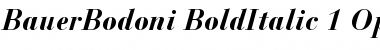 Bauer Bodoni Bold Italic Font
