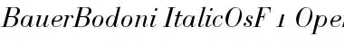 Bauer Bodoni Italic Oldstyle Figures Font