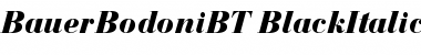 Bauer Bodoni Black Italic Font