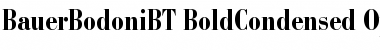Bauer Bodoni Bold Condensed