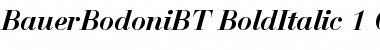 Bauer Bodoni Bold Italic Font