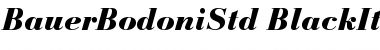 Bauer Bodoni Std 2 Black Italic Font