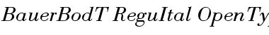 Bauer Bodoni T Regular Italic Font
