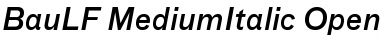 BauLF-MediumItalic Regular Font