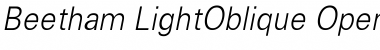 Beetham LightOblique Font