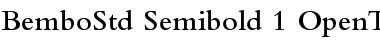 Bembo Std Font