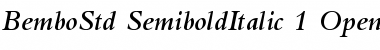 Bembo Std Semibold Italic Font