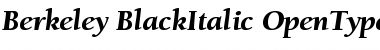 Berkeley Oldstyle Black Italic Font