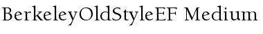 BerkeleyOldStyleEF Medium Font