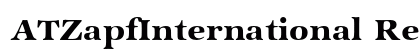ATZapfInternational Regular Font ATZapfInternational Regular Font Preview