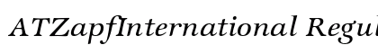 ATZapfInternational Regular Font ATZapfInternational Regular Font Preview
