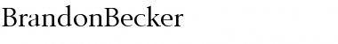 BrandonBecker Regular Font
