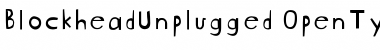 Blockhead Unplugged Font