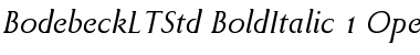 Bodebeck LT Std Bold Italic