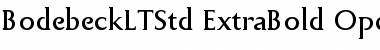 Bodebeck LT Std Extra Bold Font