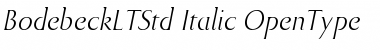 Bodebeck LT Std Italic Font