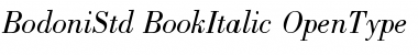 Bodoni Std Book Italic Font