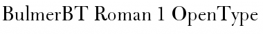 Bulmer Regular Font