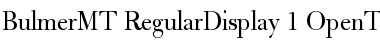 Bulmer MT Regular Display Font