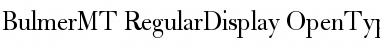 Bulmer MT Display Font
