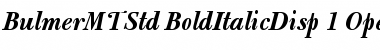 Bulmer MT Std Bold Italic Display Font